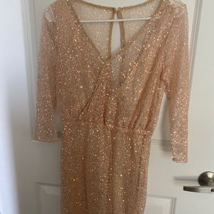 Rose gold shimmer dress